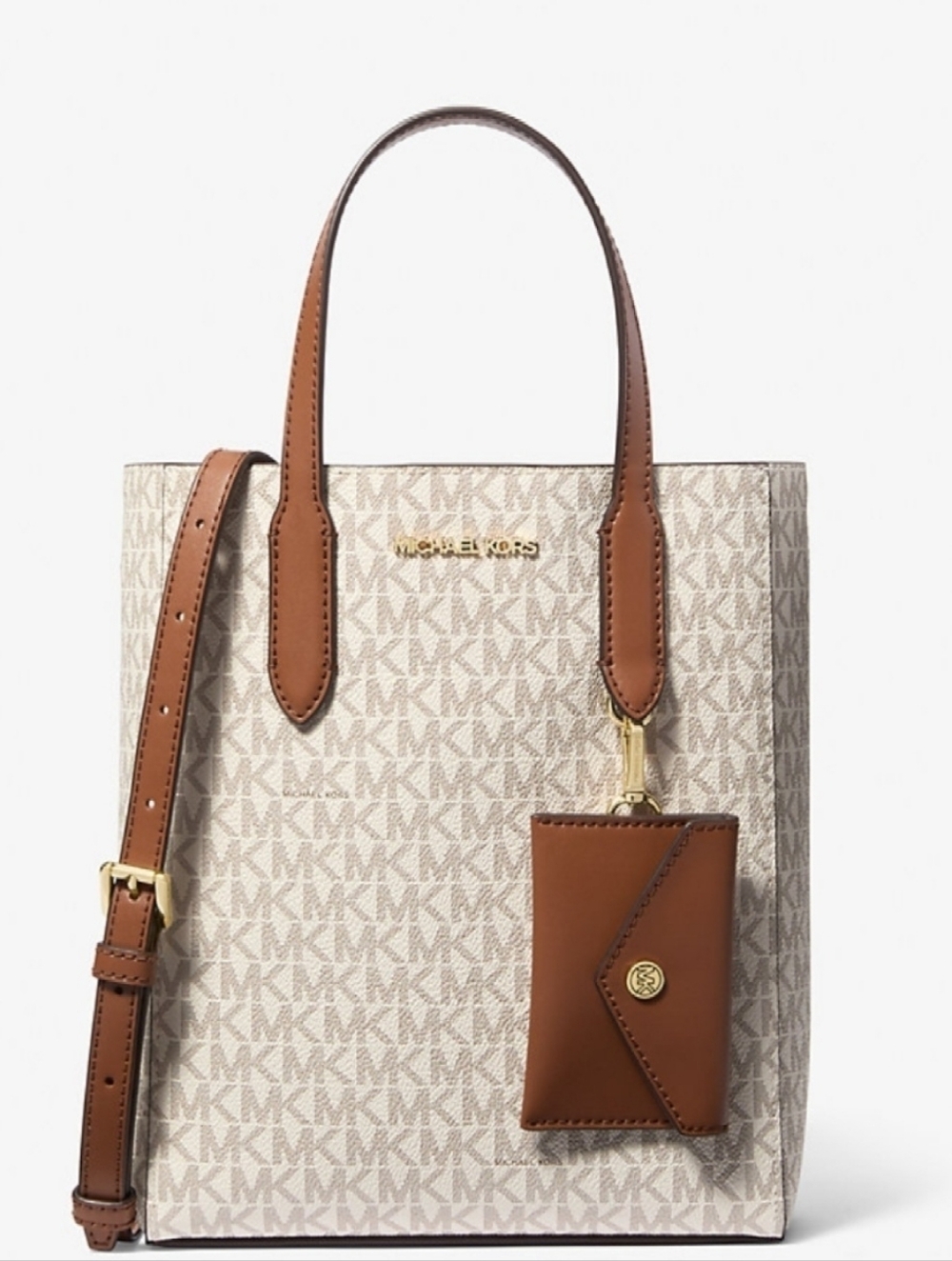 MICHAEL KORS~Vincent Signature Logo Convertable Tote Bag With Card Case, NWOT
